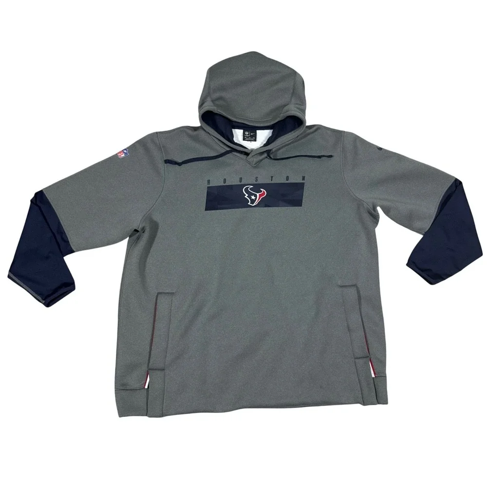 Houston Texans Nike‎ NFL On Field Team Player Issued Hoodie 3XL Gray CI2783-050
